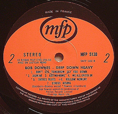 Bob Downes : Deep Down Heavy (LP, Album)