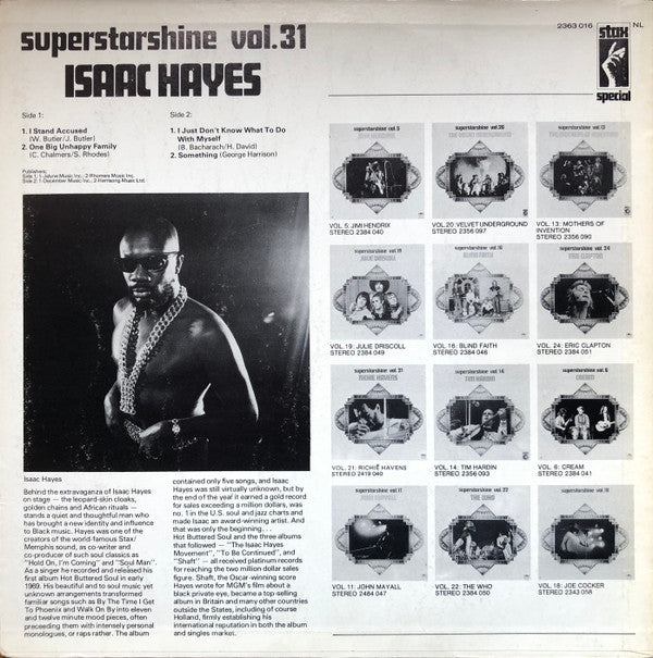 Isaac Hayes : Superstarshine Vol. 31 (LP, Album, RE)