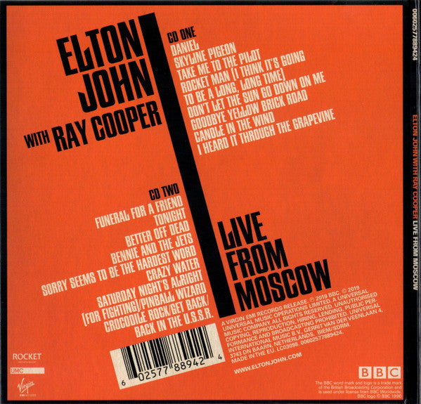 Elton John With Ray Cooper : Live From Moscow 1979 (2xCD, Album)