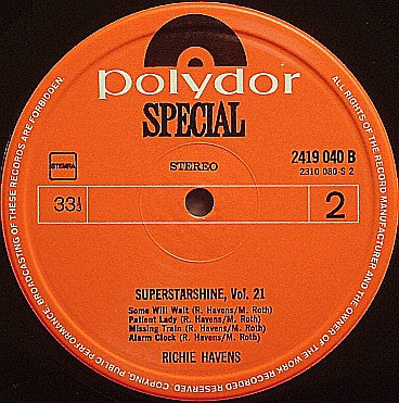 Richie Havens : Superstarshine Vol. 21 (LP, Album)