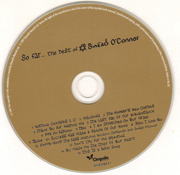 Sinéad O'Connor : So Far... The Best Of Sinéad O'Connor (CD, Comp, RM)