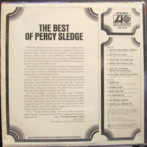 Percy Sledge : The Best Of Percy Sledge (LP, Comp, CT)