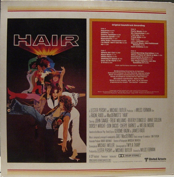 Galt MacDermot : Hair (Original Soundtrack Recording) (2xLP, Album, Gat)