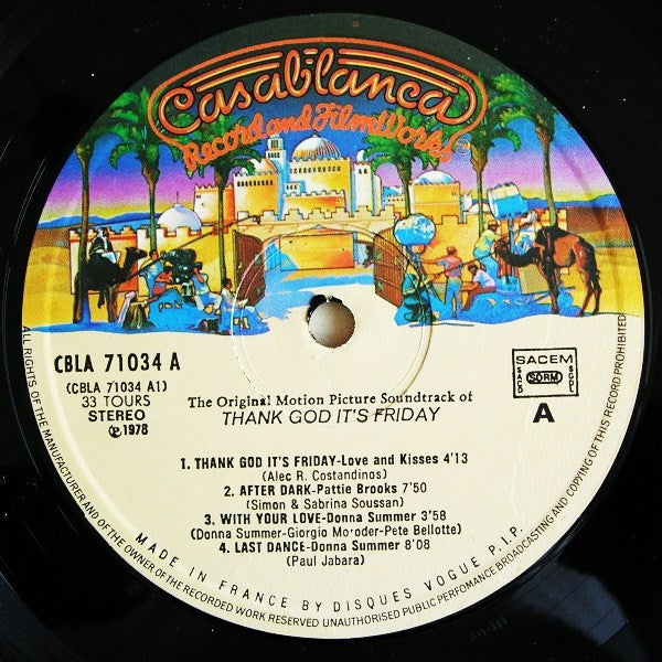 Various : Thank God It's Friday (The Original Motion Picture Soundtrack) (2xLP, Comp + 12", S/Sided)