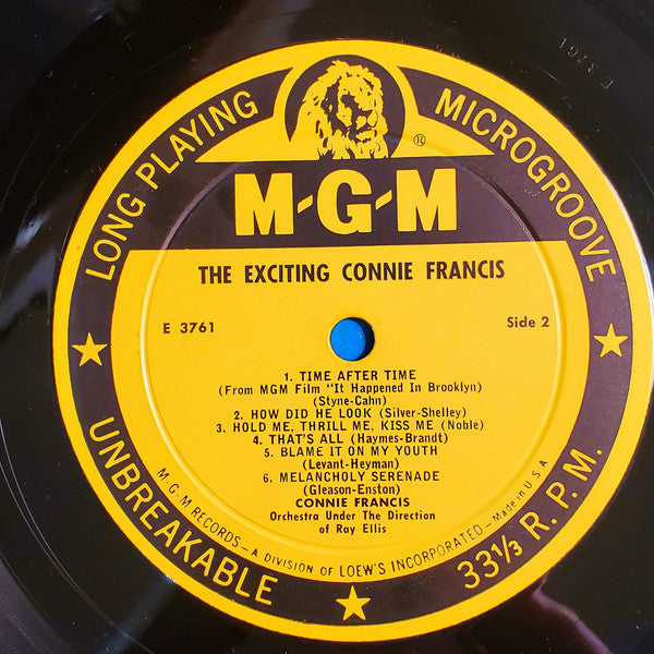 Connie Francis : The Exciting Connie Francis (LP, Album, Mono)