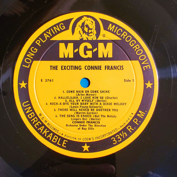 Connie Francis : The Exciting Connie Francis (LP, Album, Mono)