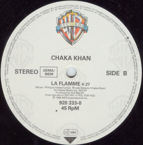 Chaka Khan : Eye To Eye (Extended Remix) (12")