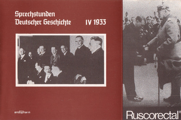 Various : Sprechstunden Deutscher Geschichte IV 1933 (7")