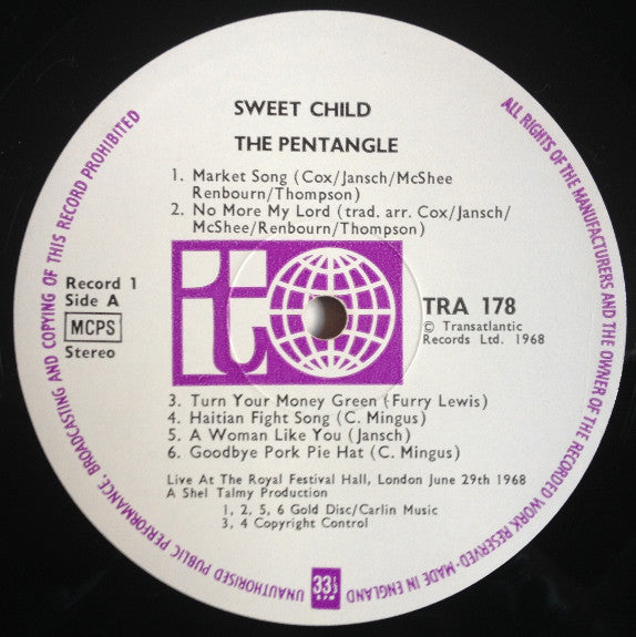 Pentangle : Sweet Child (2xLP, Album, RP, Gat)