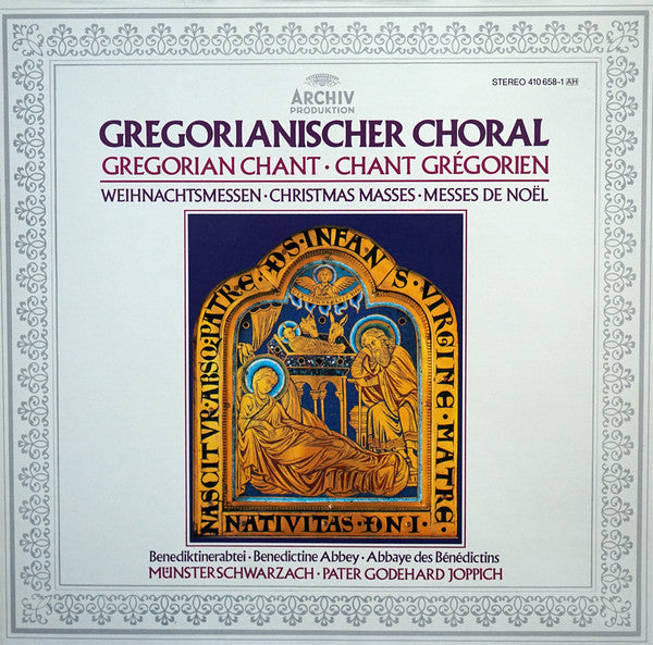 Benediktinerabtei Münsterschwarzach • Godehard Joppich : Gregorianischer Choral: Weihnachtsmessen (LP, Gat)