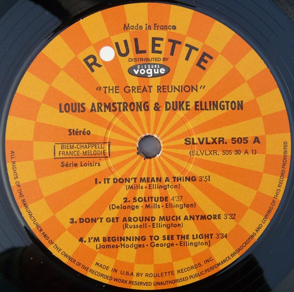 Armstrong*, Ellington* : The Great Reunion (2xLP, Comp, Gat)