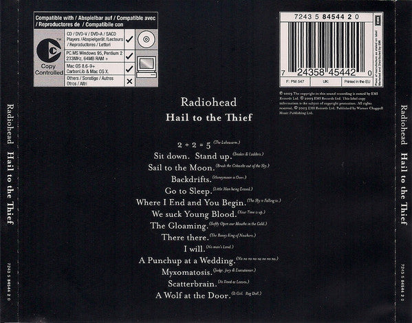 Radiohead : Hail To The Thief (CD, Album, Copy Prot.)