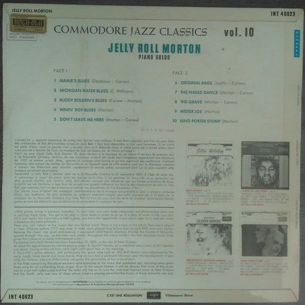 Jelly Roll Morton : Piano Solos (LP)