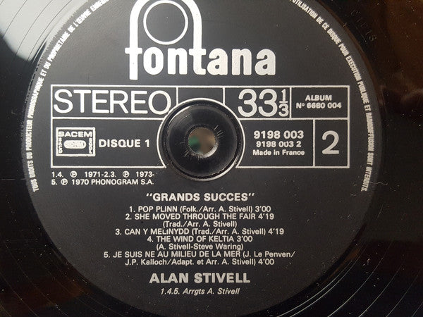 Alan Stivell : Grands Succes (2xLP, Comp, Gat)