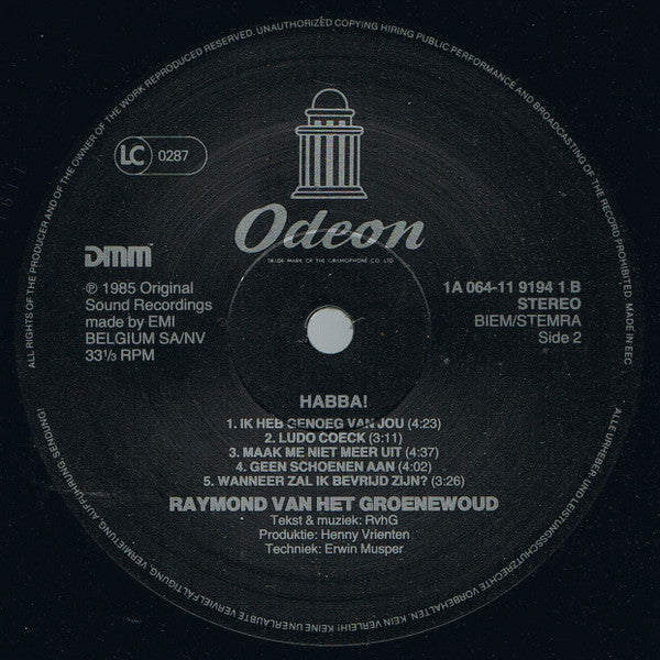 Raymond van het Groenewoud : Habba! (LP, Album)