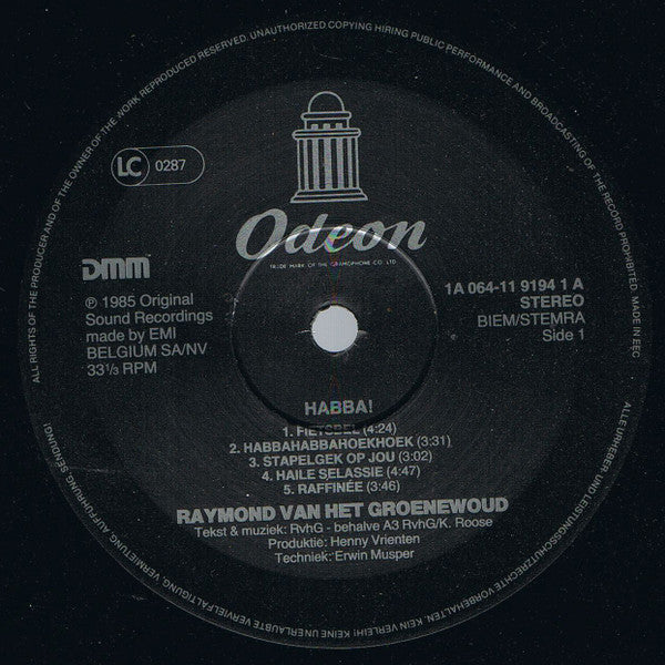 Raymond van het Groenewoud : Habba! (LP, Album)