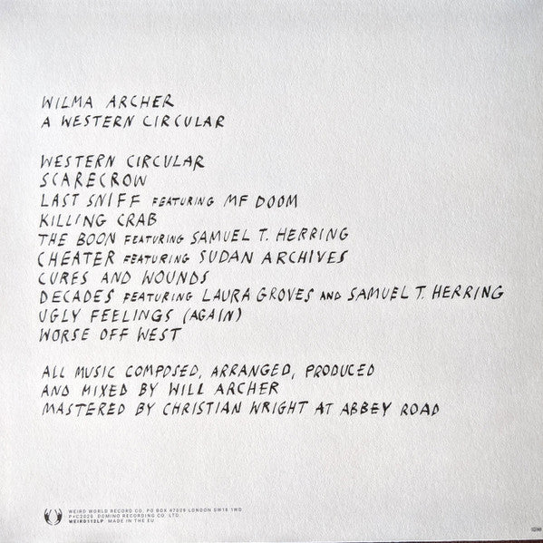 Wilma Archer : A Western Circular (LP, Album, Ltd, Cle + 12", Single)