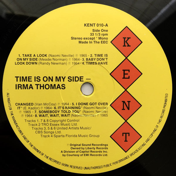 Irma Thomas : Time Is On My Side (LP, Comp, Mono)