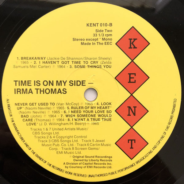 Irma Thomas : Time Is On My Side (LP, Comp, Mono)