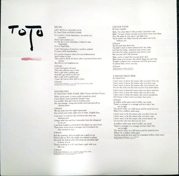 Toto : Turn Back (LP, Album, RE, RM)