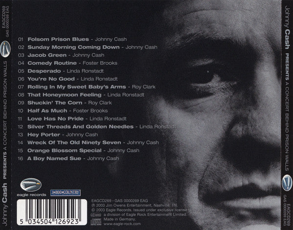 Johnny Cash : A Concert Behind Prison Walls (CD, Album)