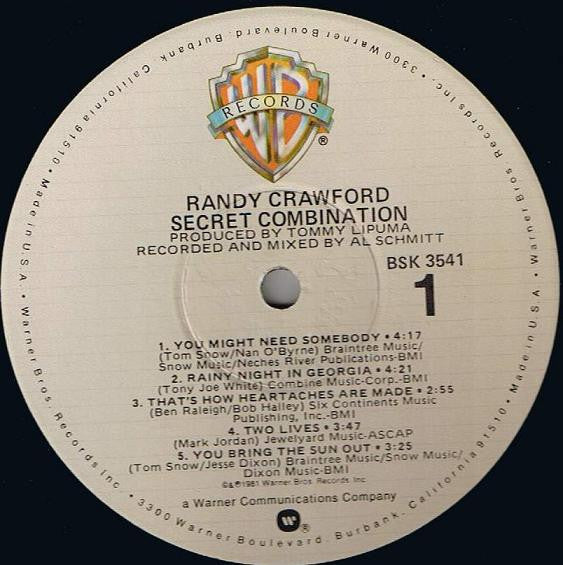 Randy Crawford : Secret Combination (LP, Album, Win)
