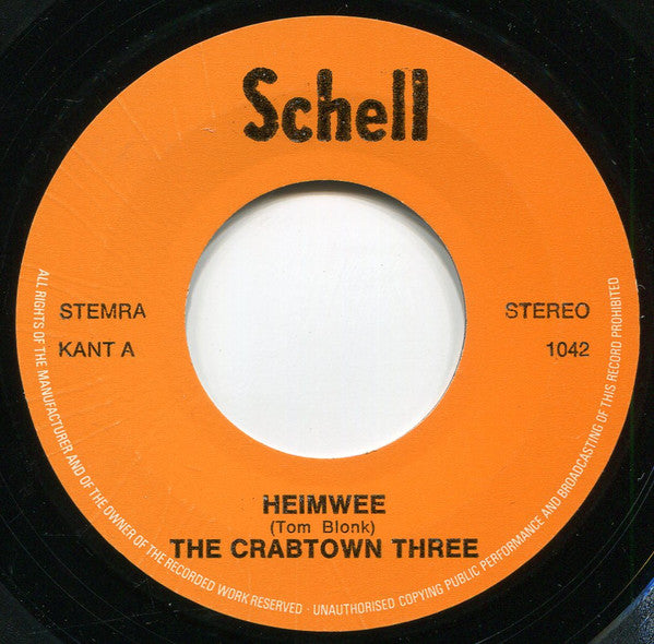 The Crabtown Three : Heimwee / Bergen Mijn Bergen (7", Single)