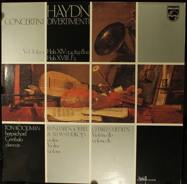 Joseph Haydn - Ton Koopman, Reinhard Goebel, Alda Stuurop, Charles Medlam : Concertini & Divertimenti Vol./ Folge I Hob. XIV: 3, 4, 8, 9 & 12/ Hob. XVIII: F2 (LP, Sam)