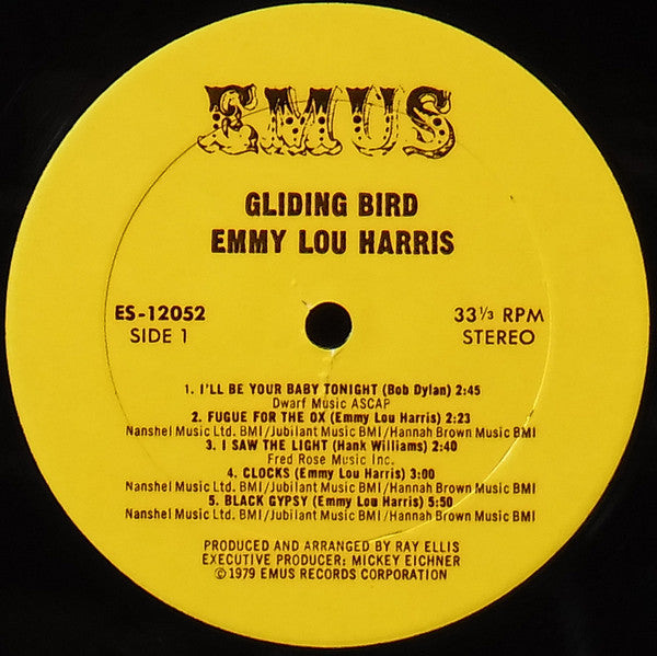 Emmylou Harris : Gliding Bird (LP, Album, RE)