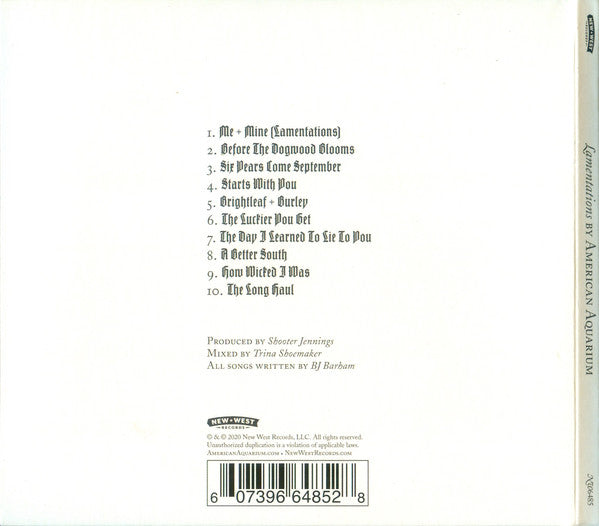 American Aquarium : Lamentations (CD, Album, Dig)