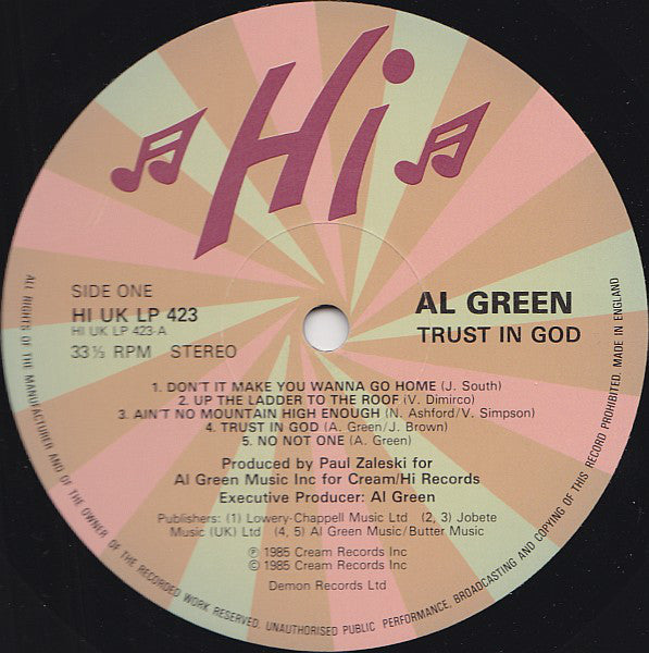 Al Green : Trust In God (LP, Album)