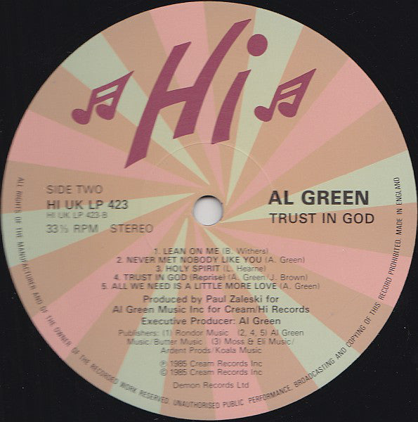 Al Green : Trust In God (LP, Album)