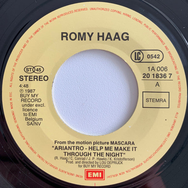 Romy Haag : Help Me Make It Through The Night (7", Single)