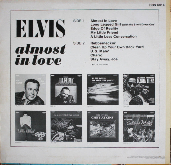 Elvis Presley : Almost In Love (LP, Comp)