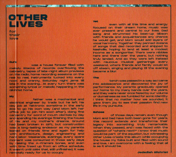 Other Lives : For Their Love (CD, Album)