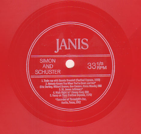 Janis Joplin : Janis (Flexi, 8", S/Sided, Ltd)