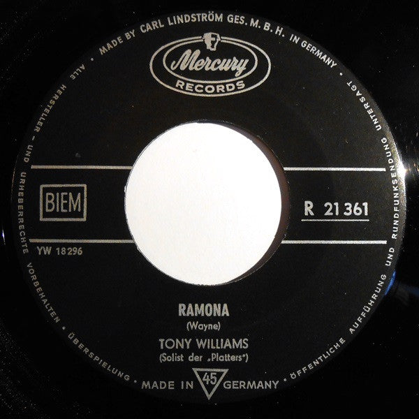 Tony Williams (2) : Charmaine / Ramona (7", Single)