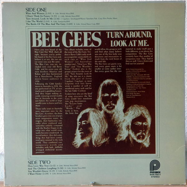 Bee Gees : Turn Around, Look At Me (LP, Comp, RM)