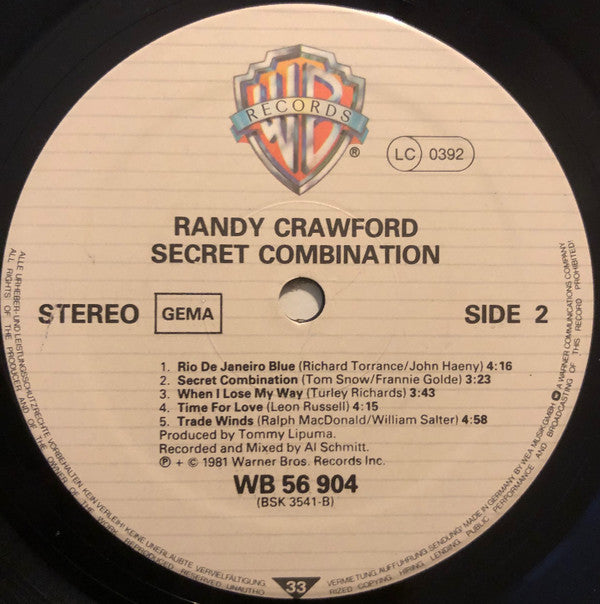 Randy Crawford : Secret Combination (LP, Album)