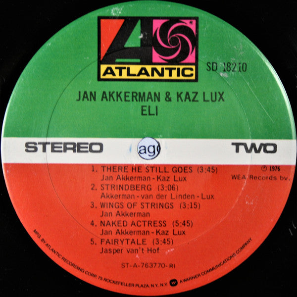 Jan Akkerman & Kaz Lux : Eli (LP, Album)