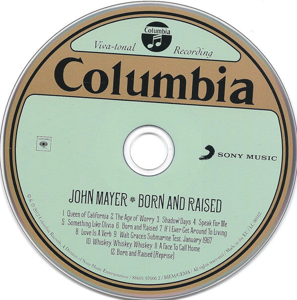 John Mayer : Born And Raised (CD, Album)