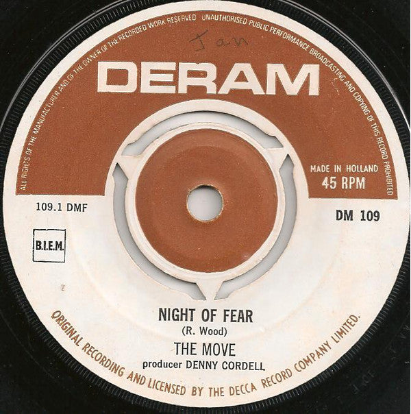 The Move : Night Of Fear / The Disturbance (7", Single)