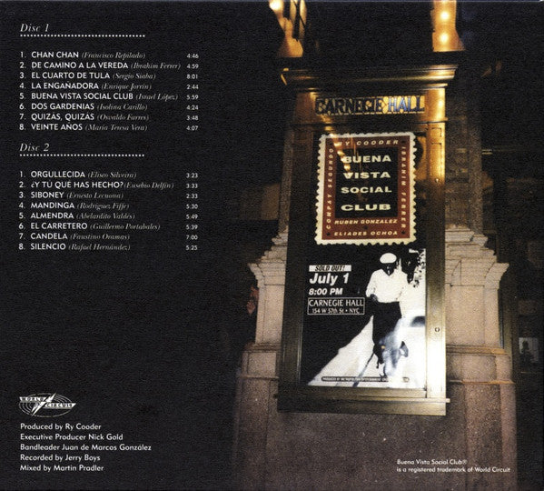 Buena Vista Social Club : Buena Vista Social Club At Carnegie Hall (2xCD, Album)