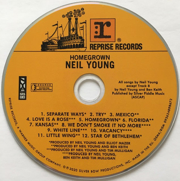 Neil Young : Homegrown (CD, Album)