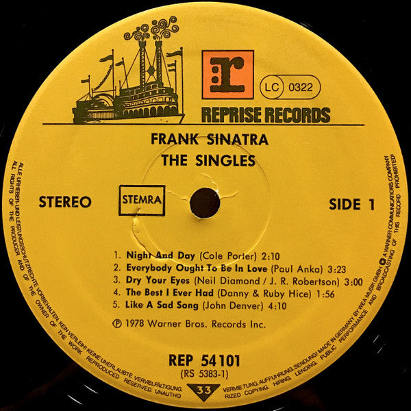 Frank Sinatra : The Singles (LP, Comp)