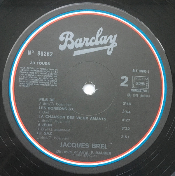 Jacques Brel : La Chanson Des Vieux Amants 2 (LP, Album, RE, Gat)
