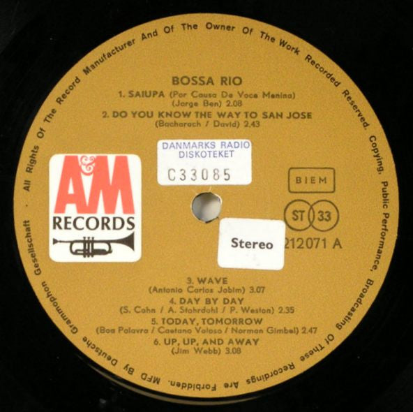 Bossa Rio : Bossa Rio (LP)