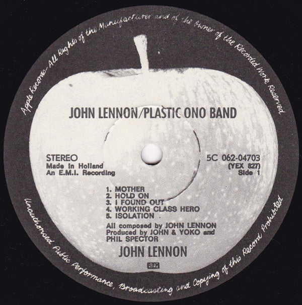 John Lennon / Plastic Ono Band* : John Lennon / Plastic Ono Band (LP, Album, RP)