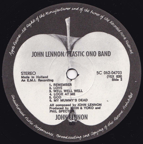 John Lennon / Plastic Ono Band* : John Lennon / Plastic Ono Band (LP, Album, RP)