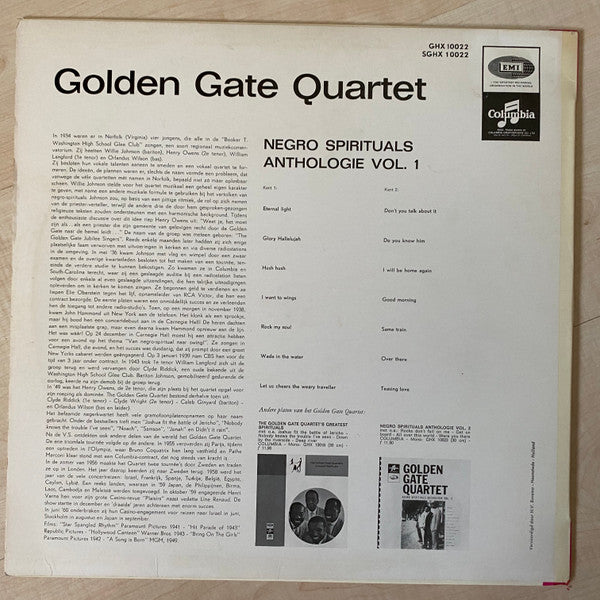 The Golden Gate Quartet : Negro Spirituals Anthologie Vol. 1 (LP, Comp)